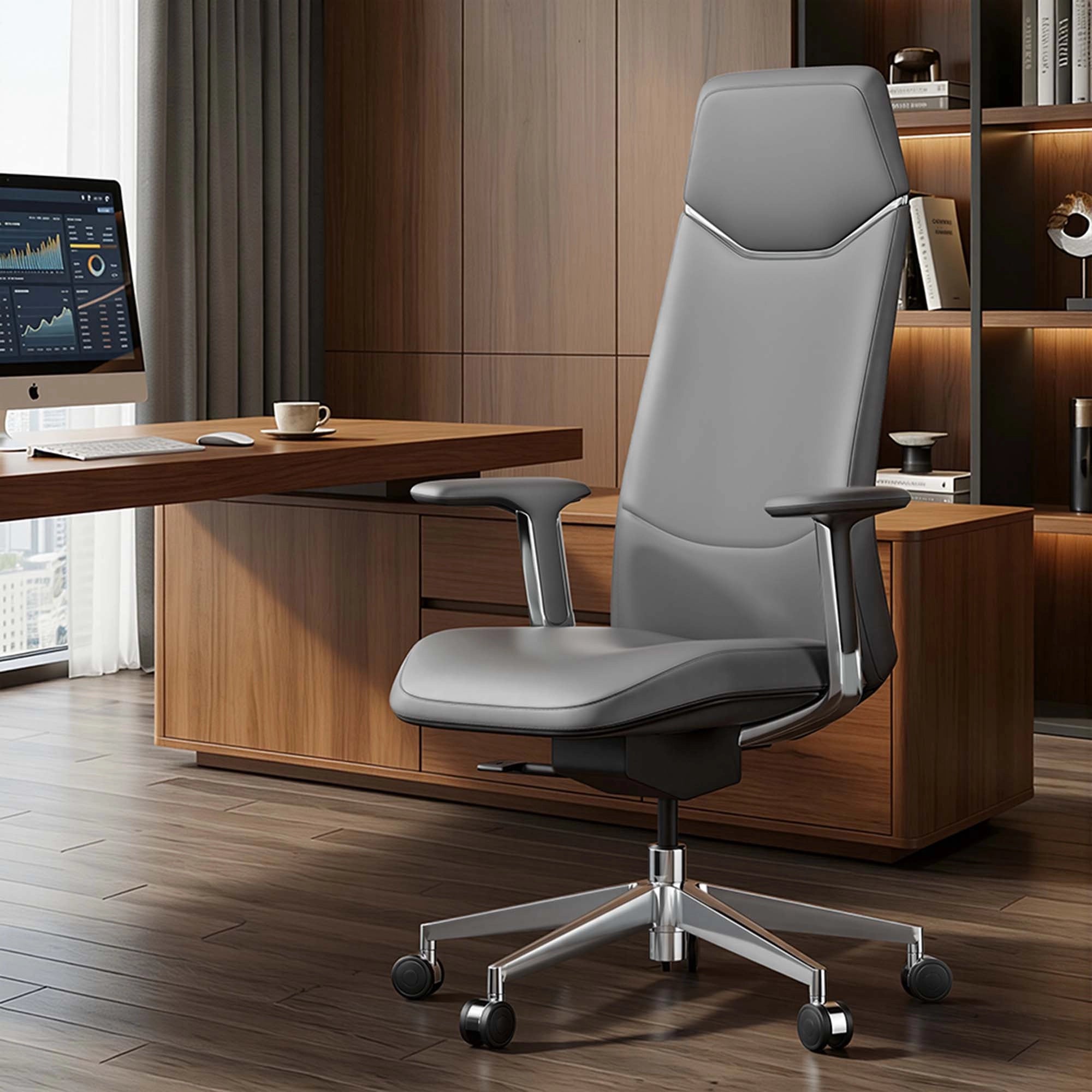 Neris Chaise de Bureau en Cuir avec Meilleur Rapport Qualité-Prix