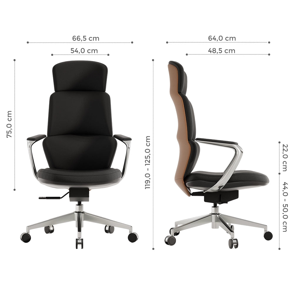 Nolan Chaise en Cuir avec Design Classique