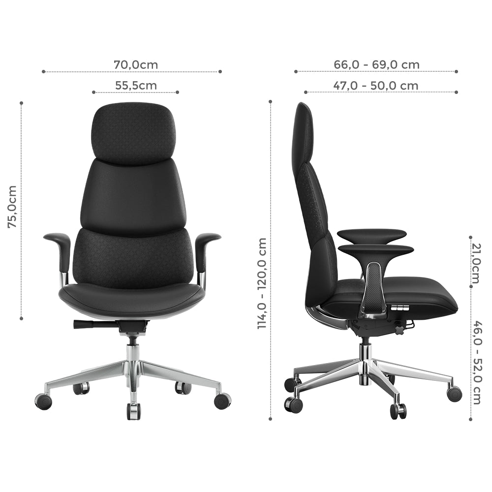 Nyla Chaise en Cuir avec Réglage Facile