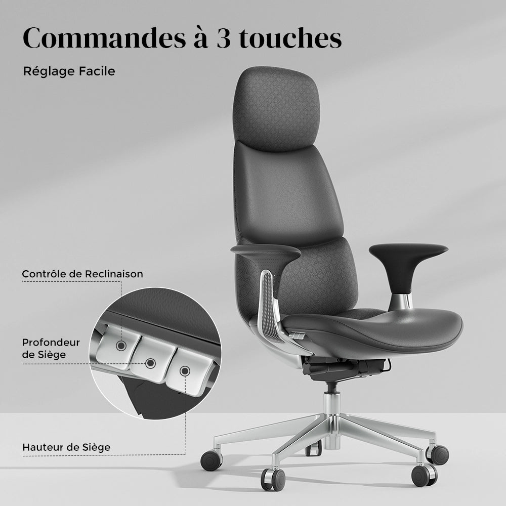 Nyla Chaise en Cuir avec Réglage Facile