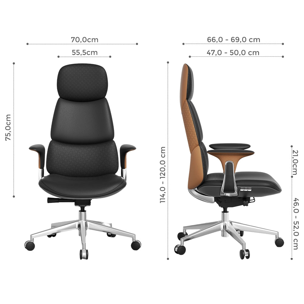 Nyla Chaise en Cuir avec Réglage Facile