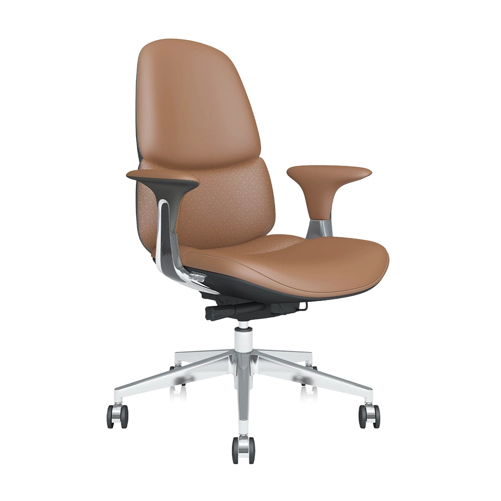 Neris Chaise de Bureau en Cuir Mi-Dossier avec Meilleur Rapport Qualité-Prix