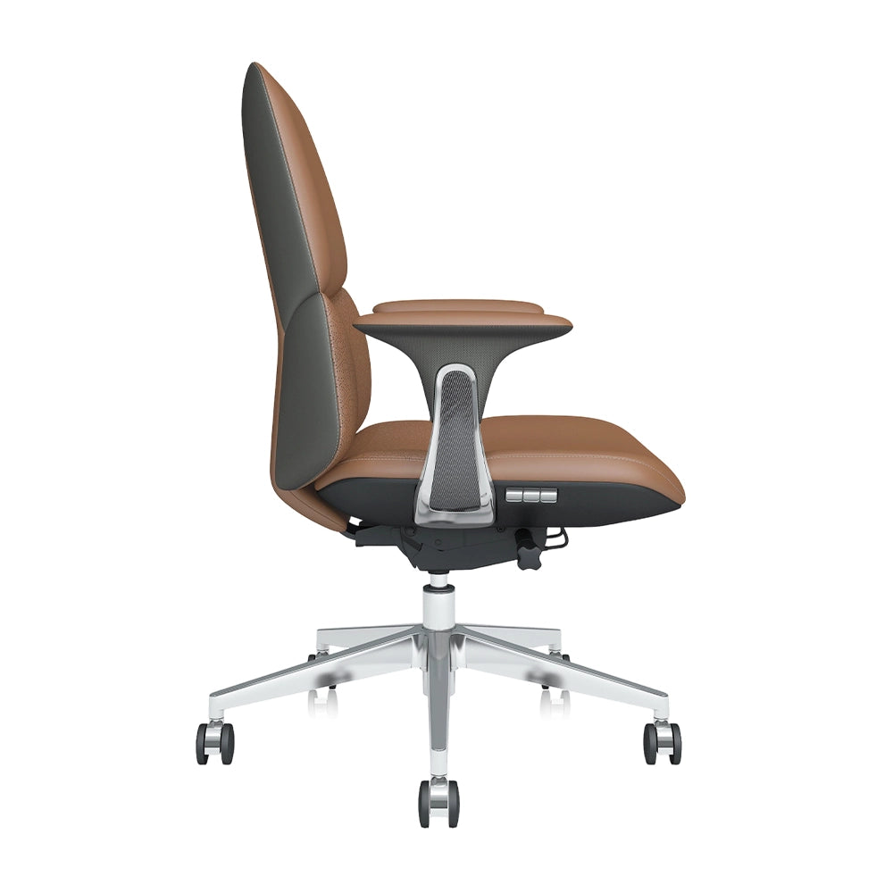 Neris Chaise de Bureau en Cuir Mi-Dossier avec Meilleur Rapport Qualité-Prix