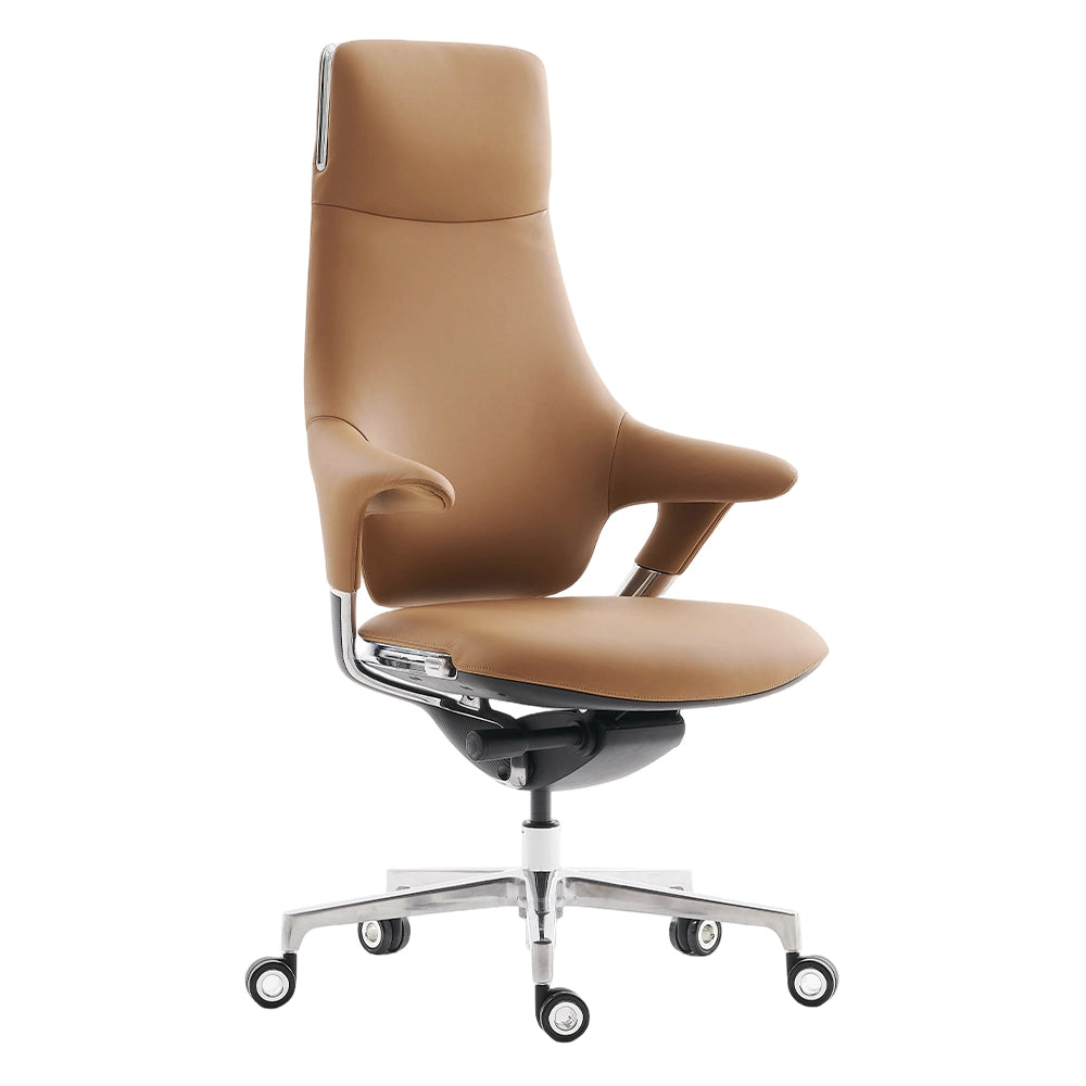 Nigel Chaise en Cuir Premium avec Assise Confortable
