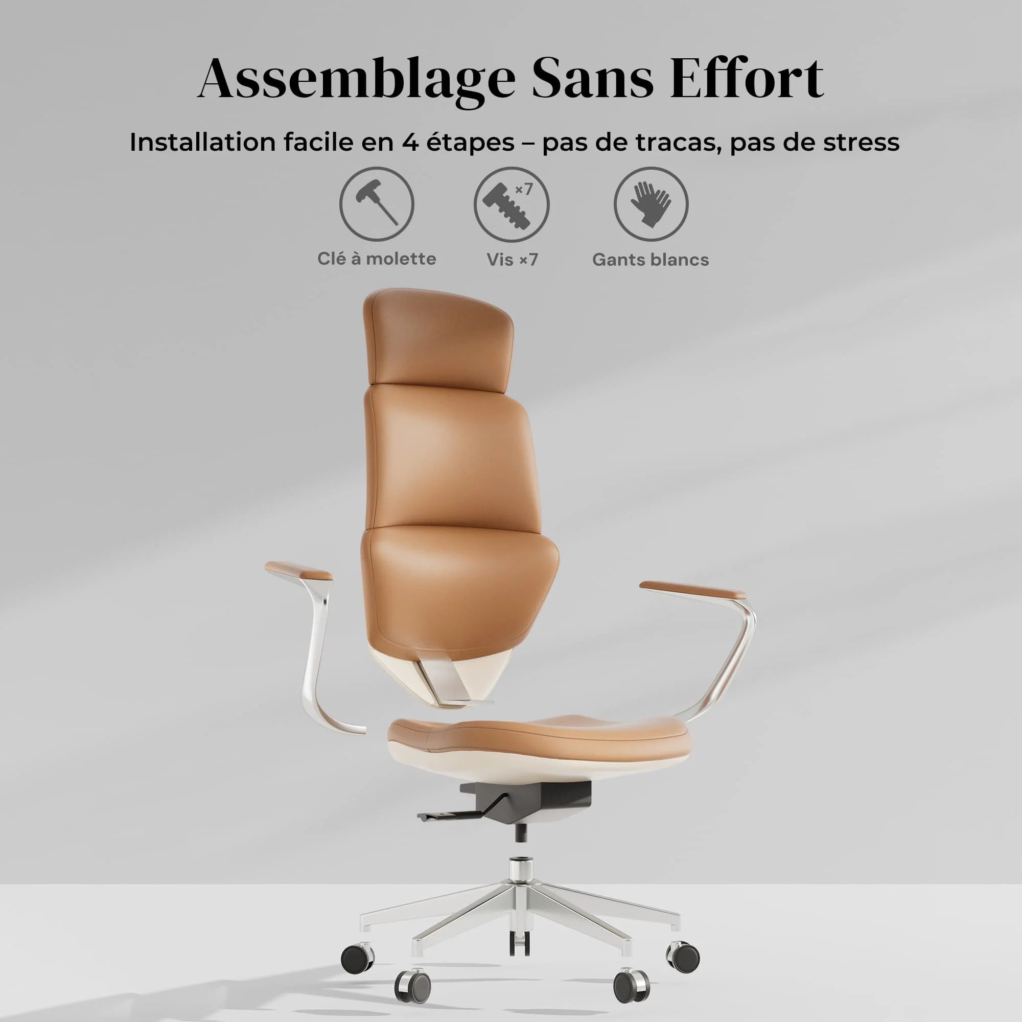 Nolan Chaise en Cuir avec Design Classique