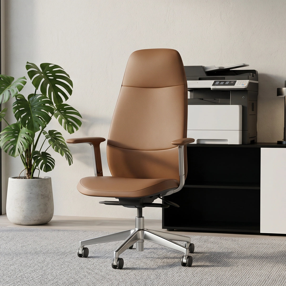 Nico Chaise de bureau en cuir haut de gamme