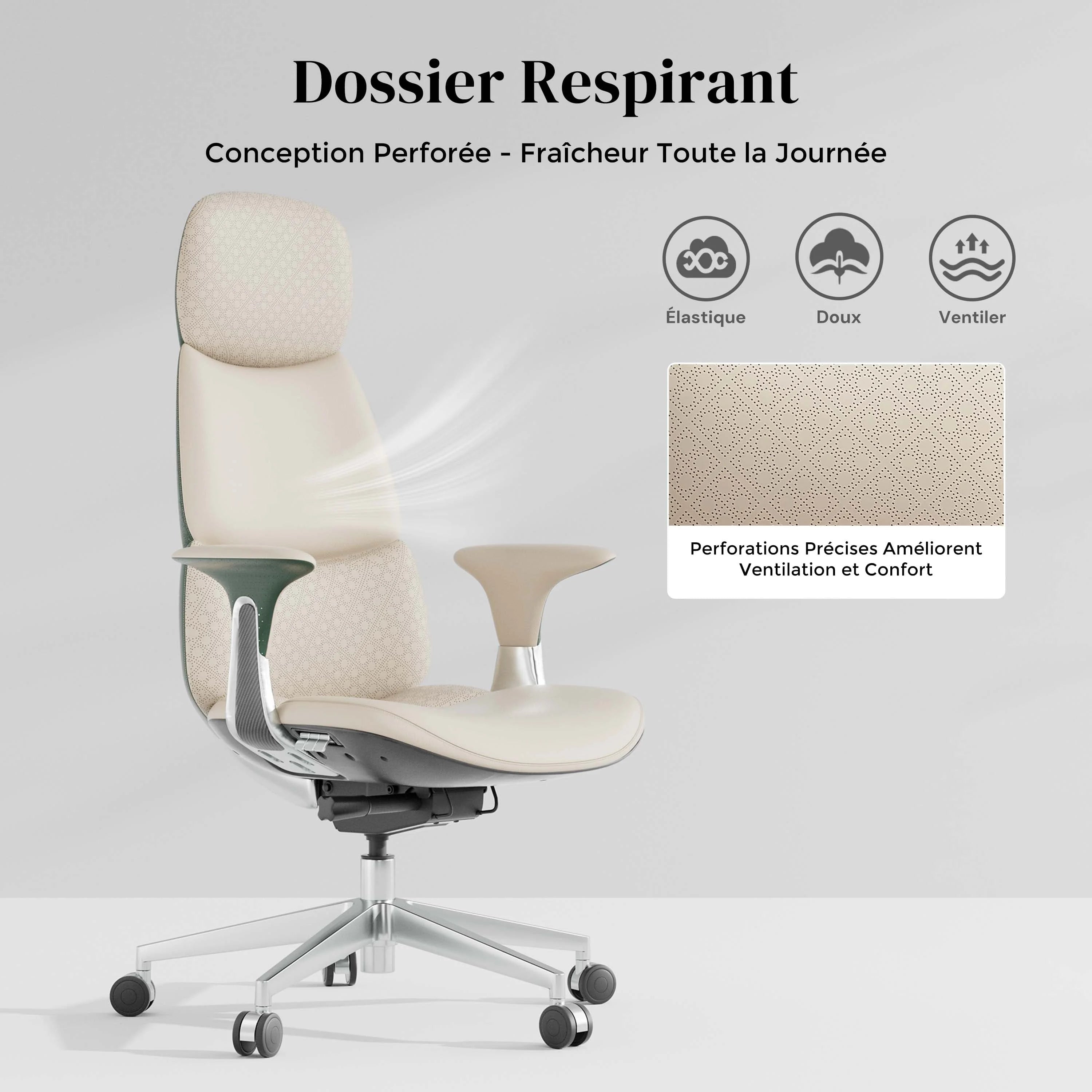 Nyla Chaise en Cuir avec Réglage Facile
