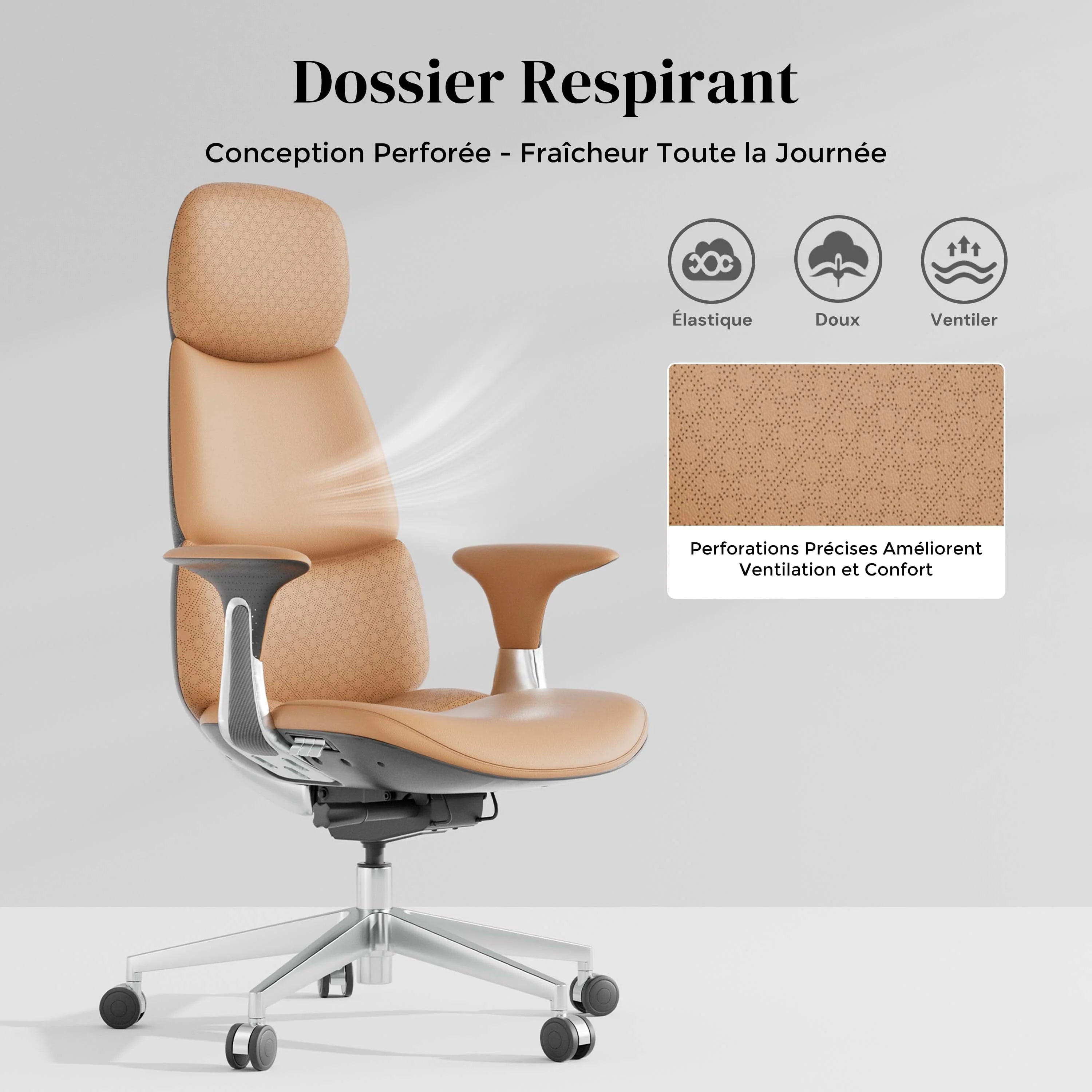 Nyla Chaise en Cuir avec Réglage Facile