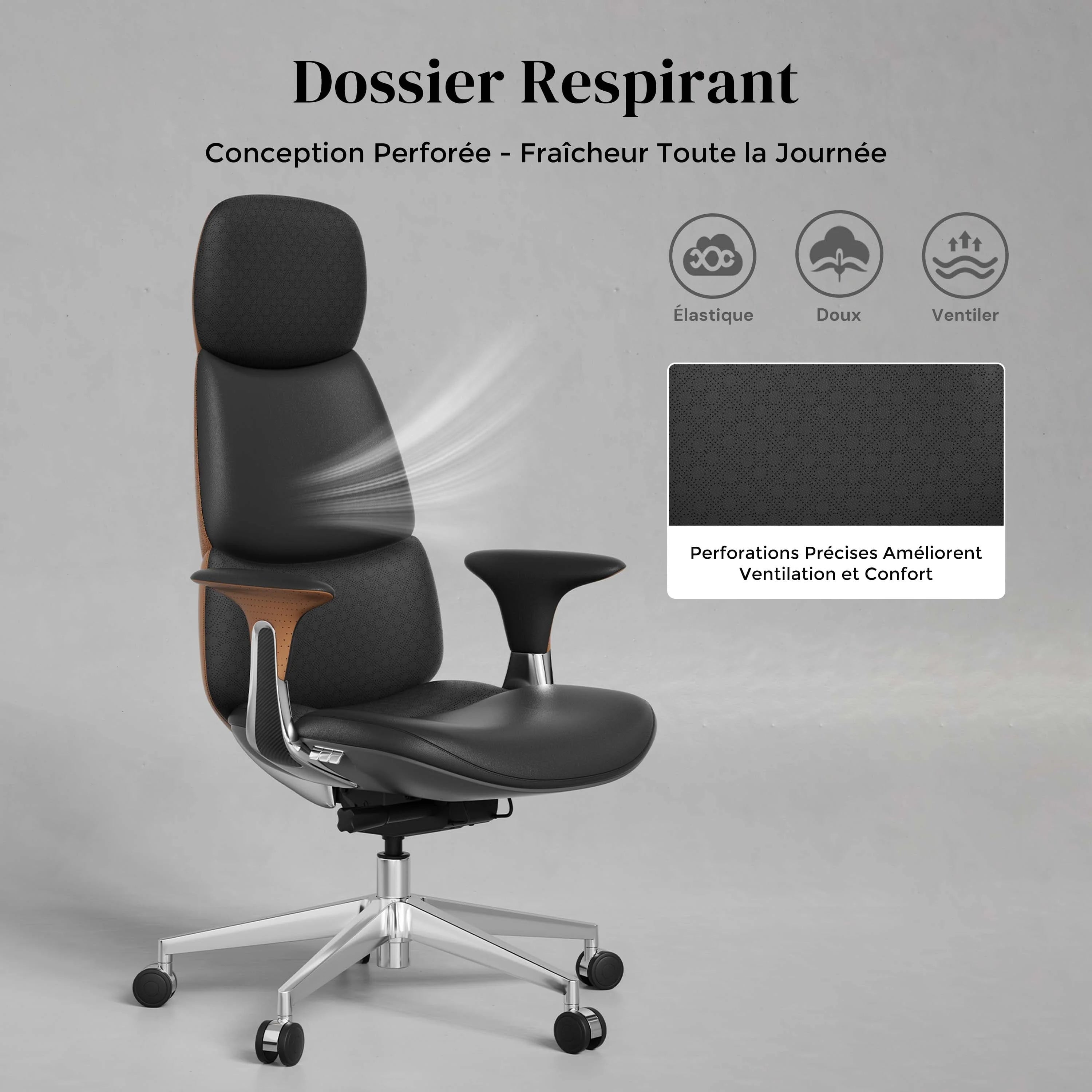 Nyla Chaise en Cuir avec Réglage Facile