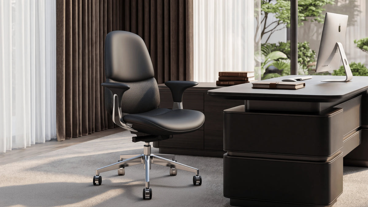 Fauteuils cuir dossier moyen
