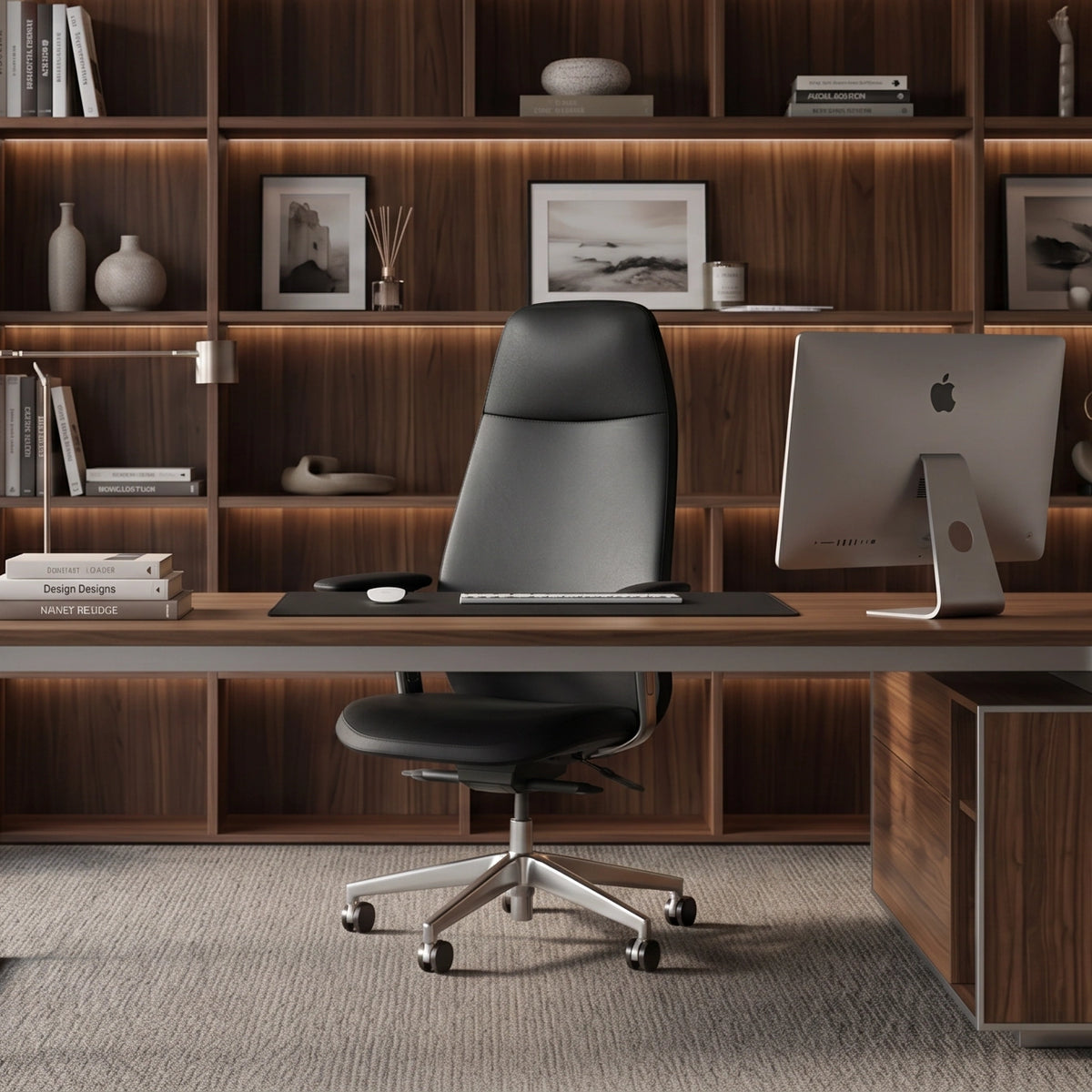 Nico Chaise de bureau en cuir haut de gamme