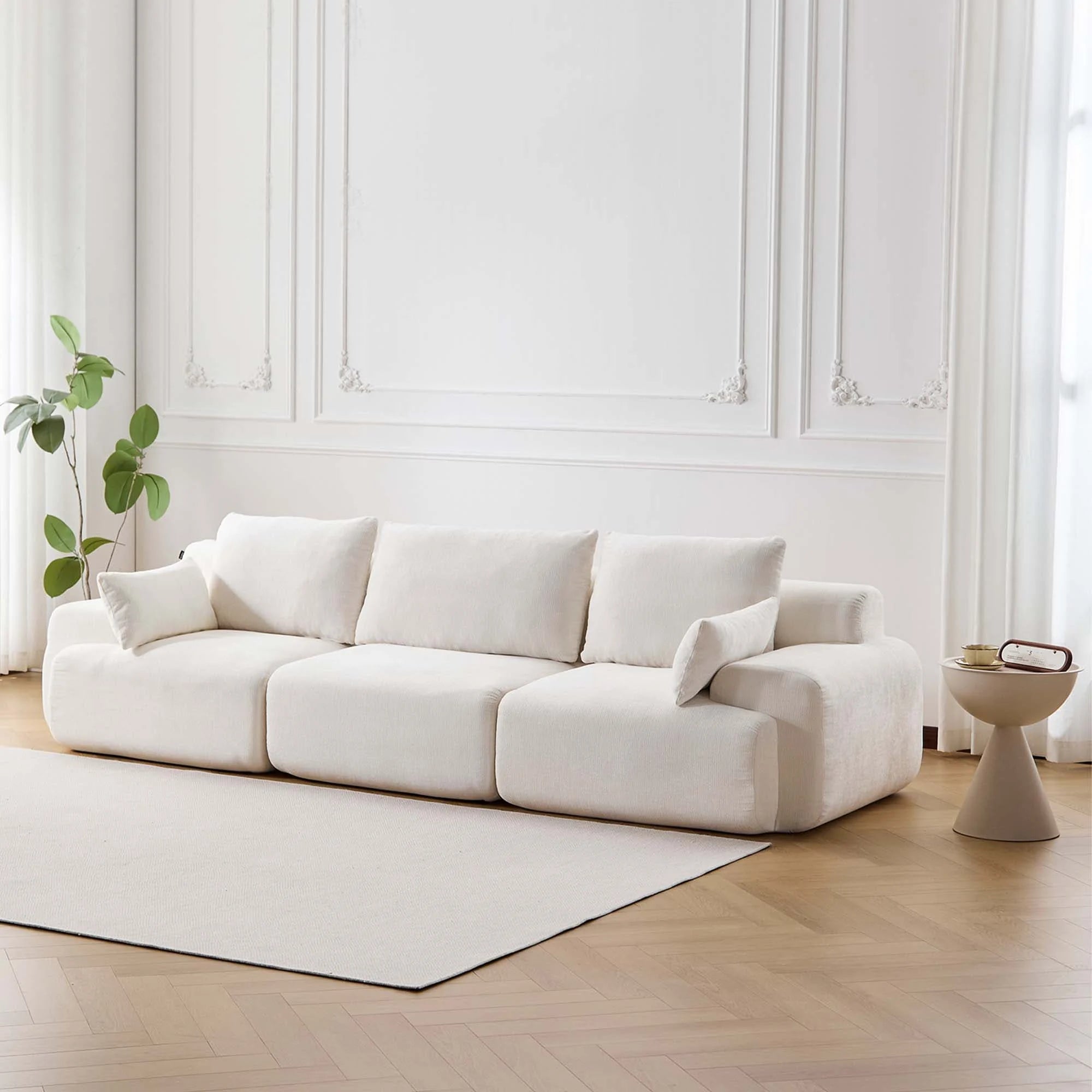 Zeus Canapé Sectionnel Compressé avec Pouf