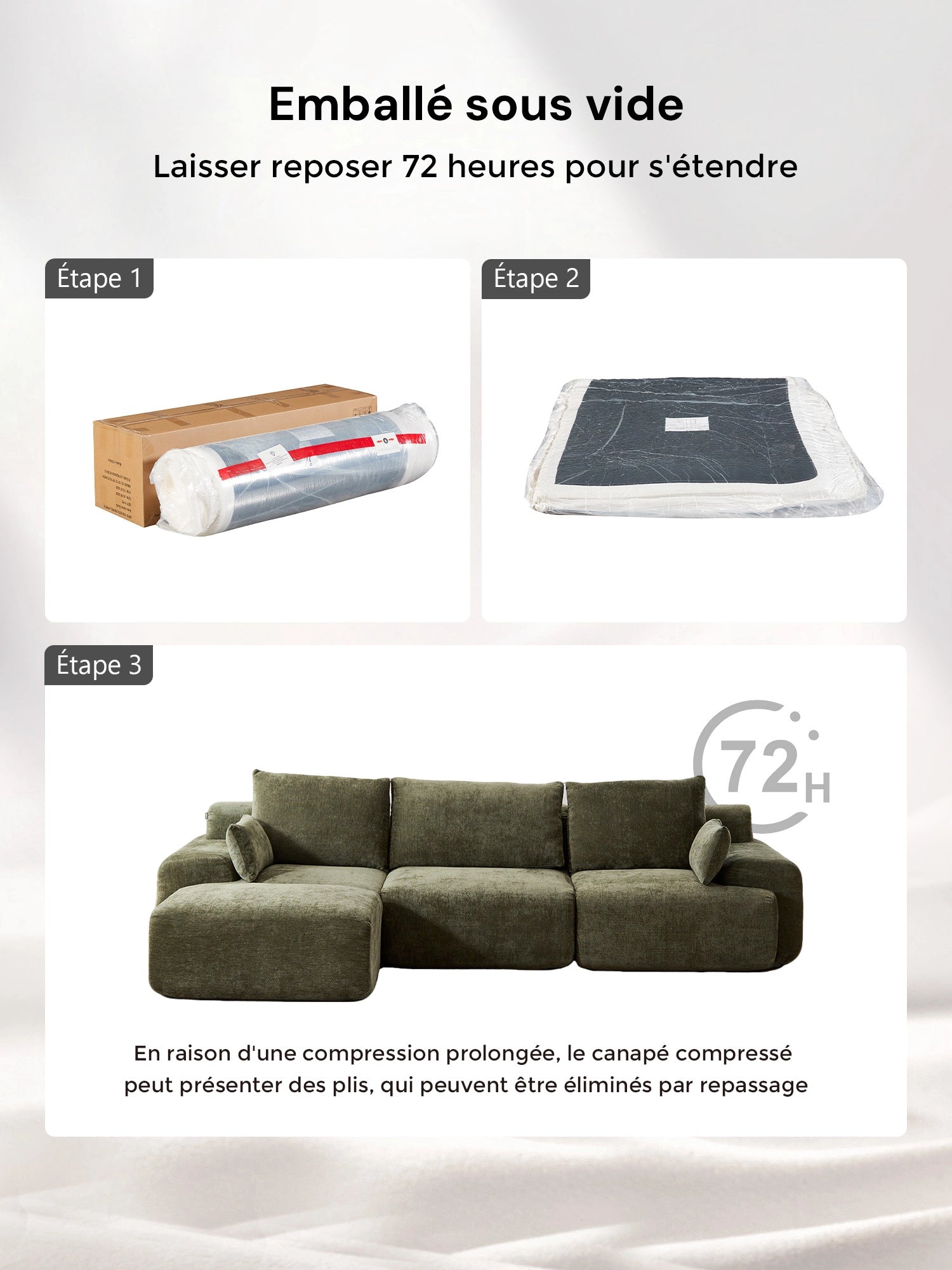 Zeus Canapé Sectionnel Compressé 2 Places