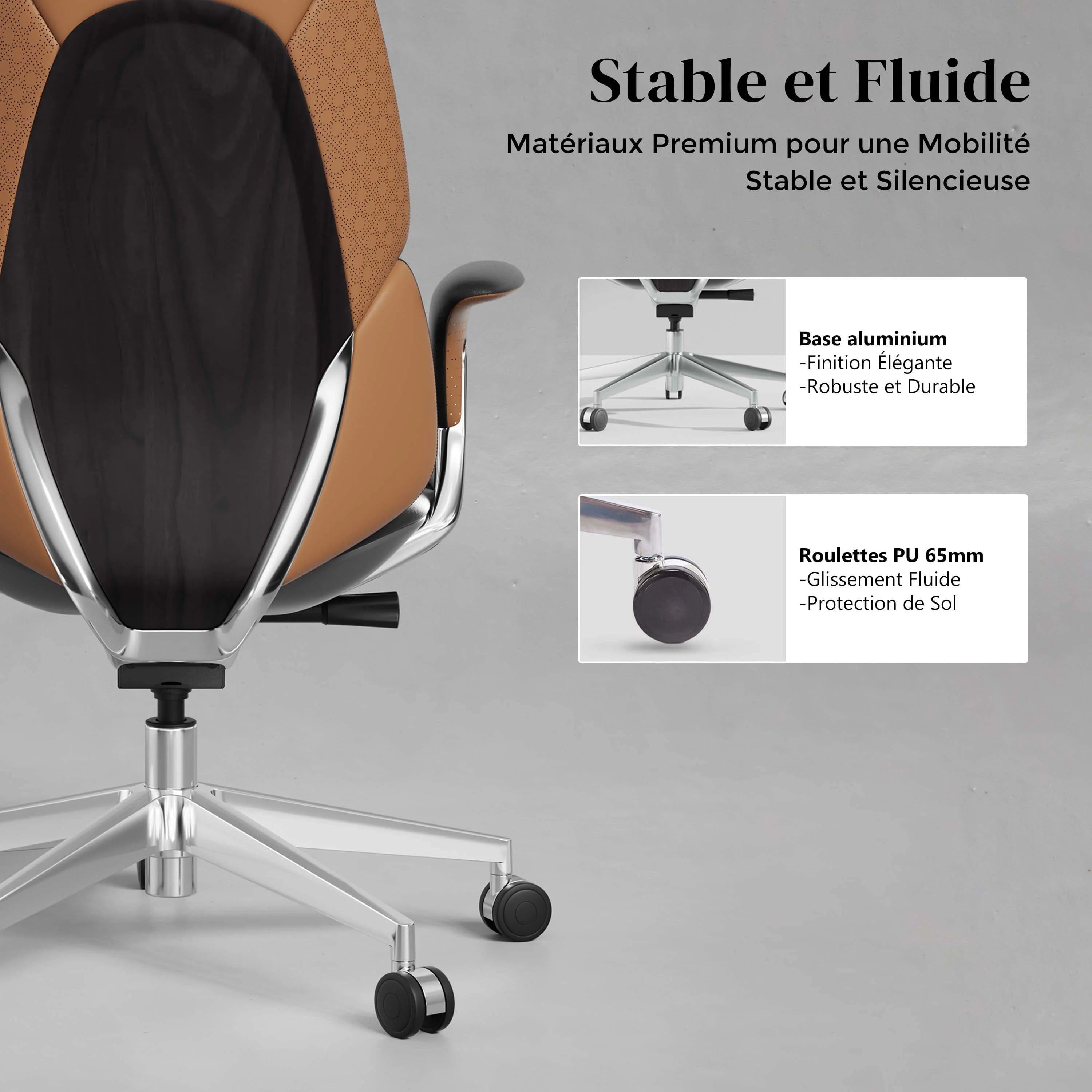 Nolan Chaise en Cuir avec Design Classique