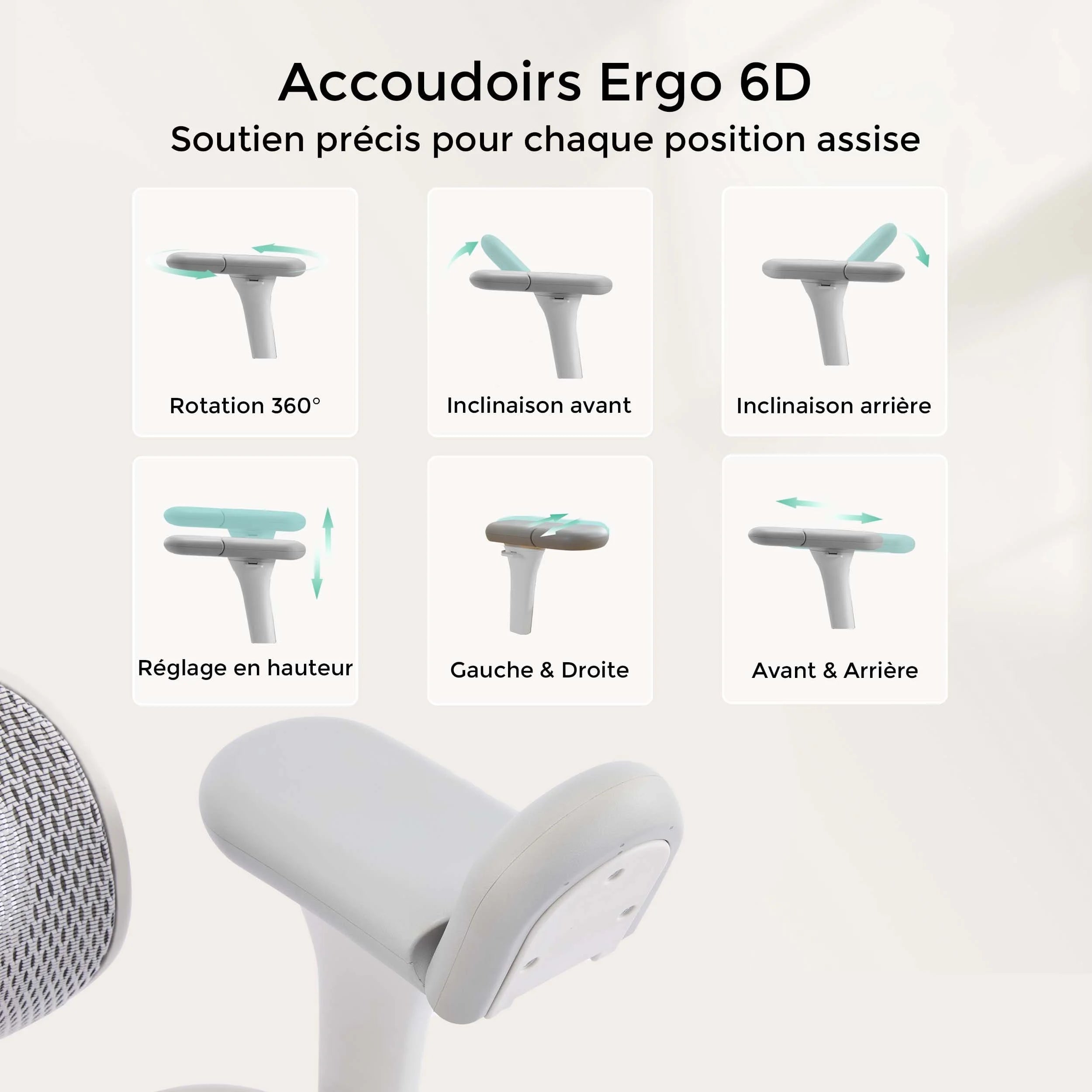 S9 Pro Chaise de bureau ergonomique avec réglage One-Touch