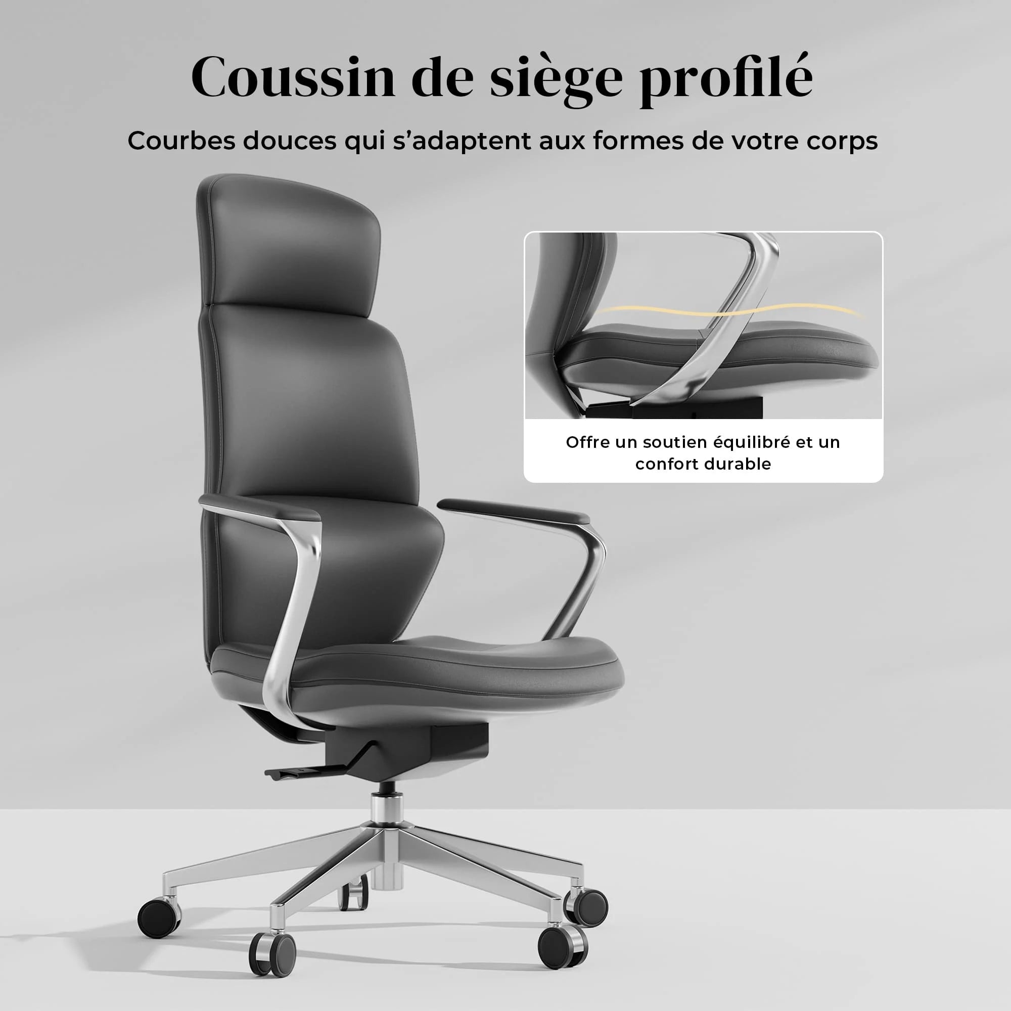 Nyla Chaise en Cuir avec Réglage Facile