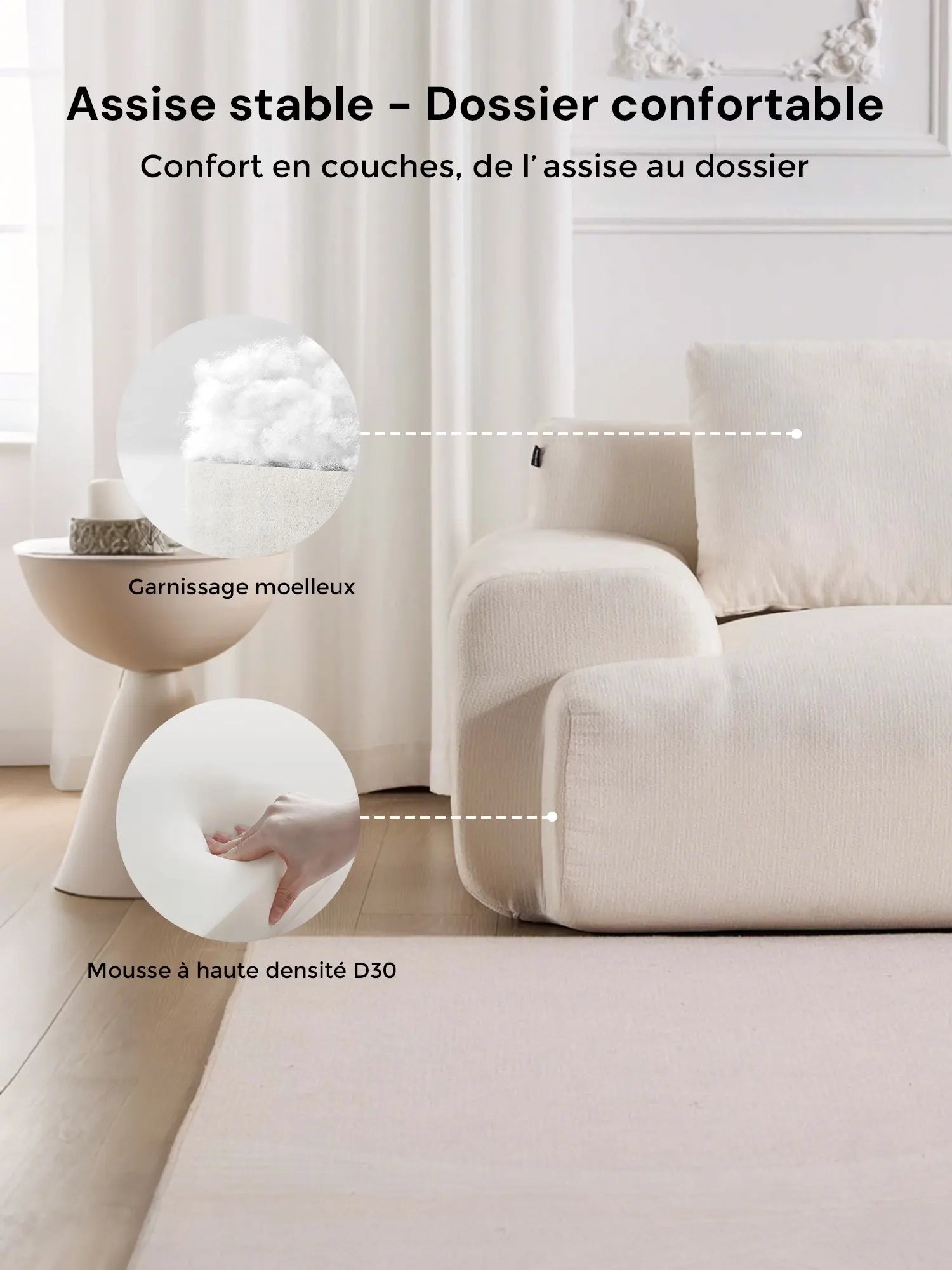 Zeus Canapé Sectionnel Compressé 2 Places