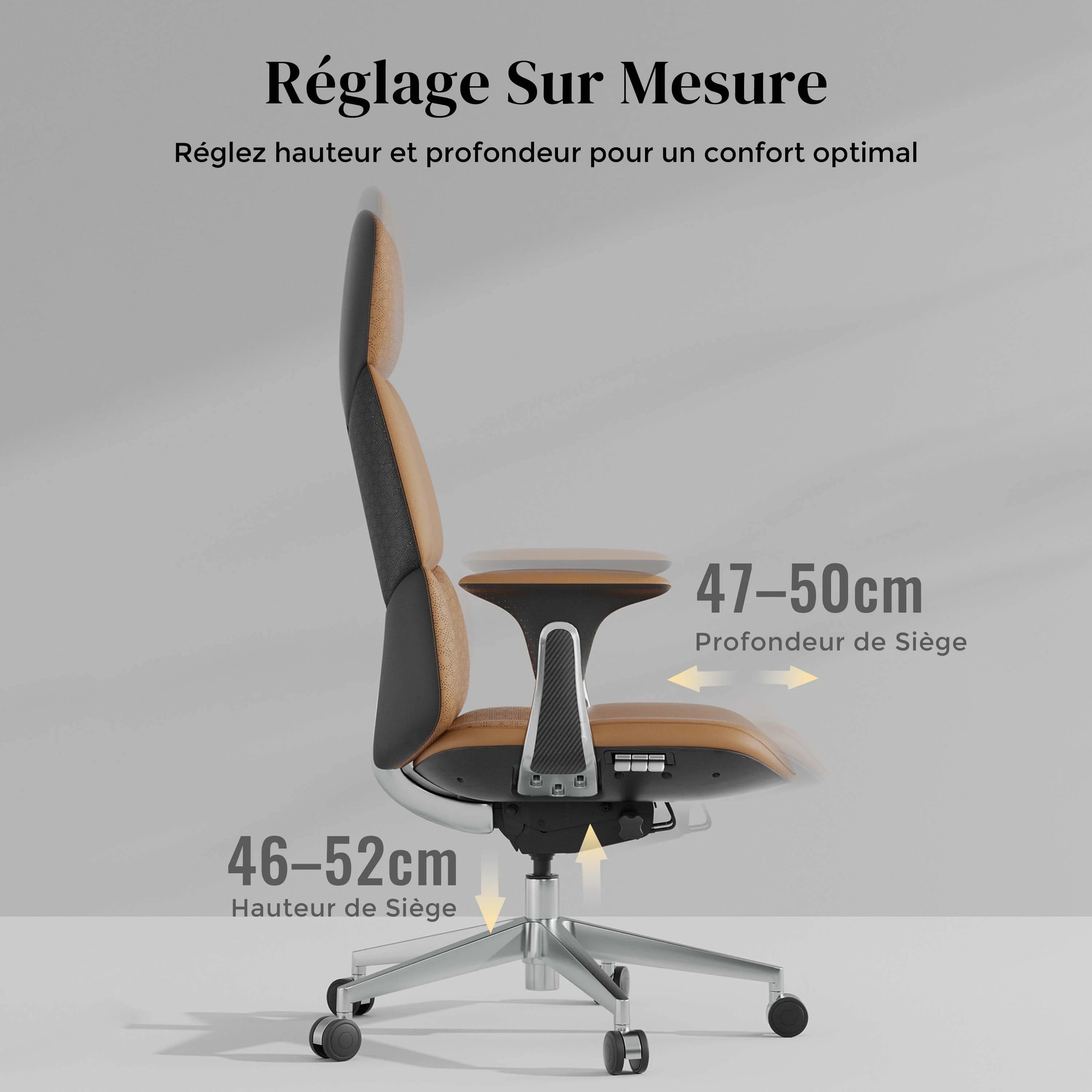 Nolan Chaise en Cuir avec Design Classique