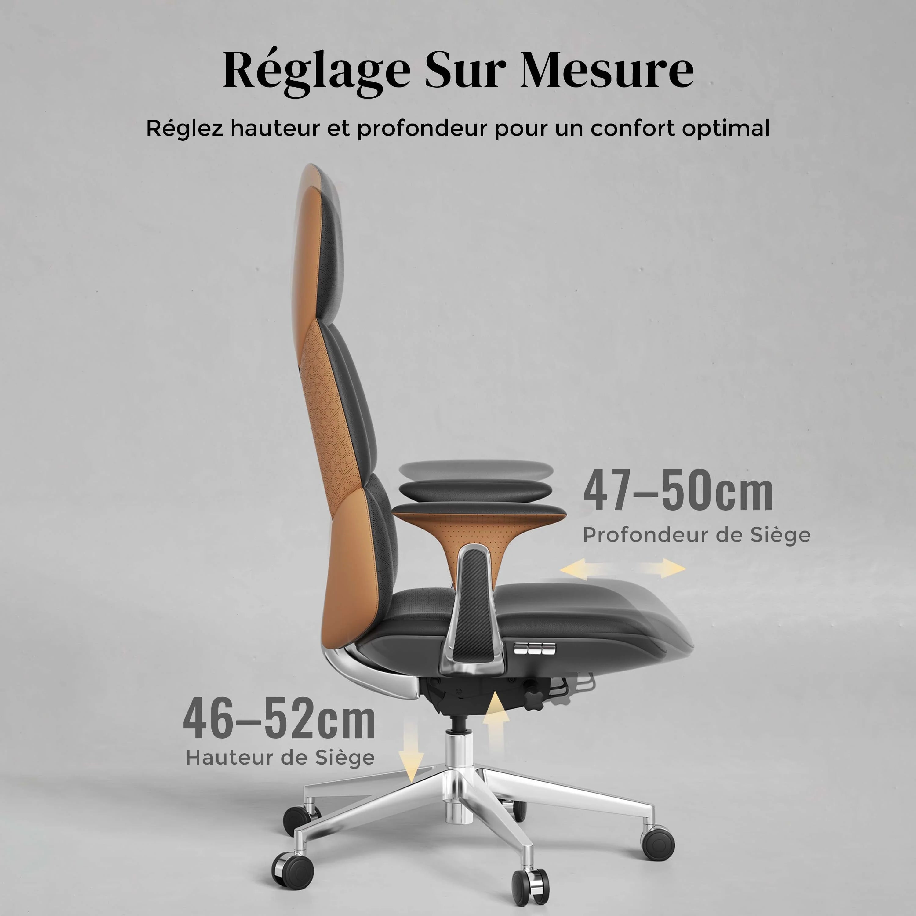 Nyla Chaise en Cuir avec Réglage Facile