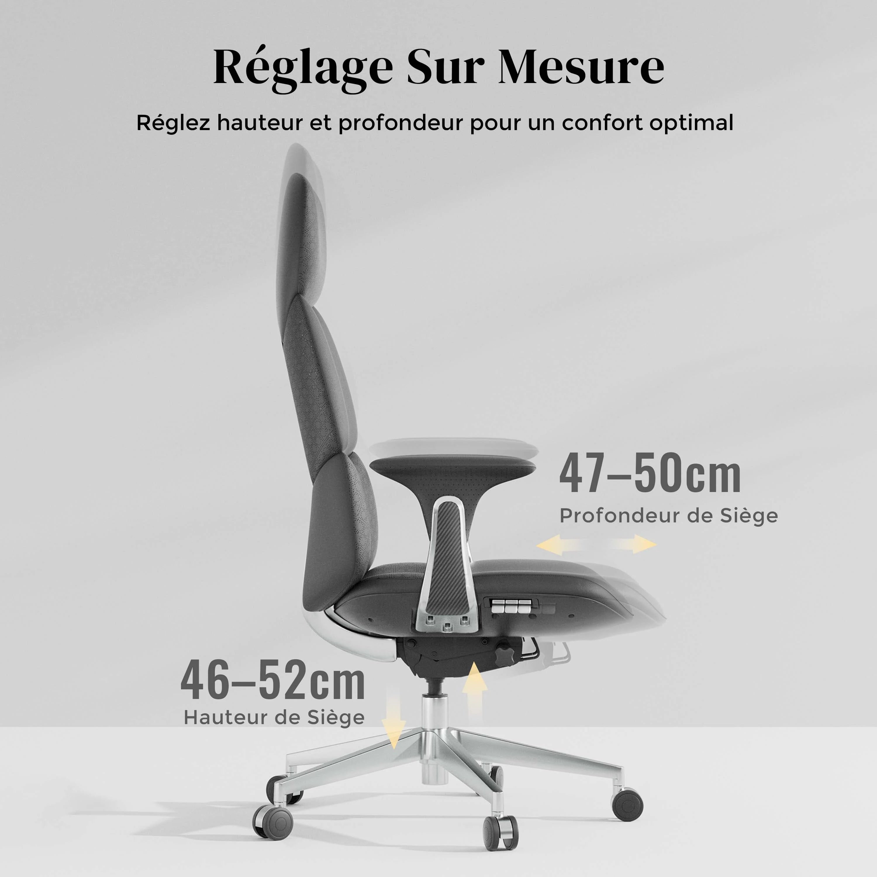 Nyla Chaise en Cuir avec Réglage Facile