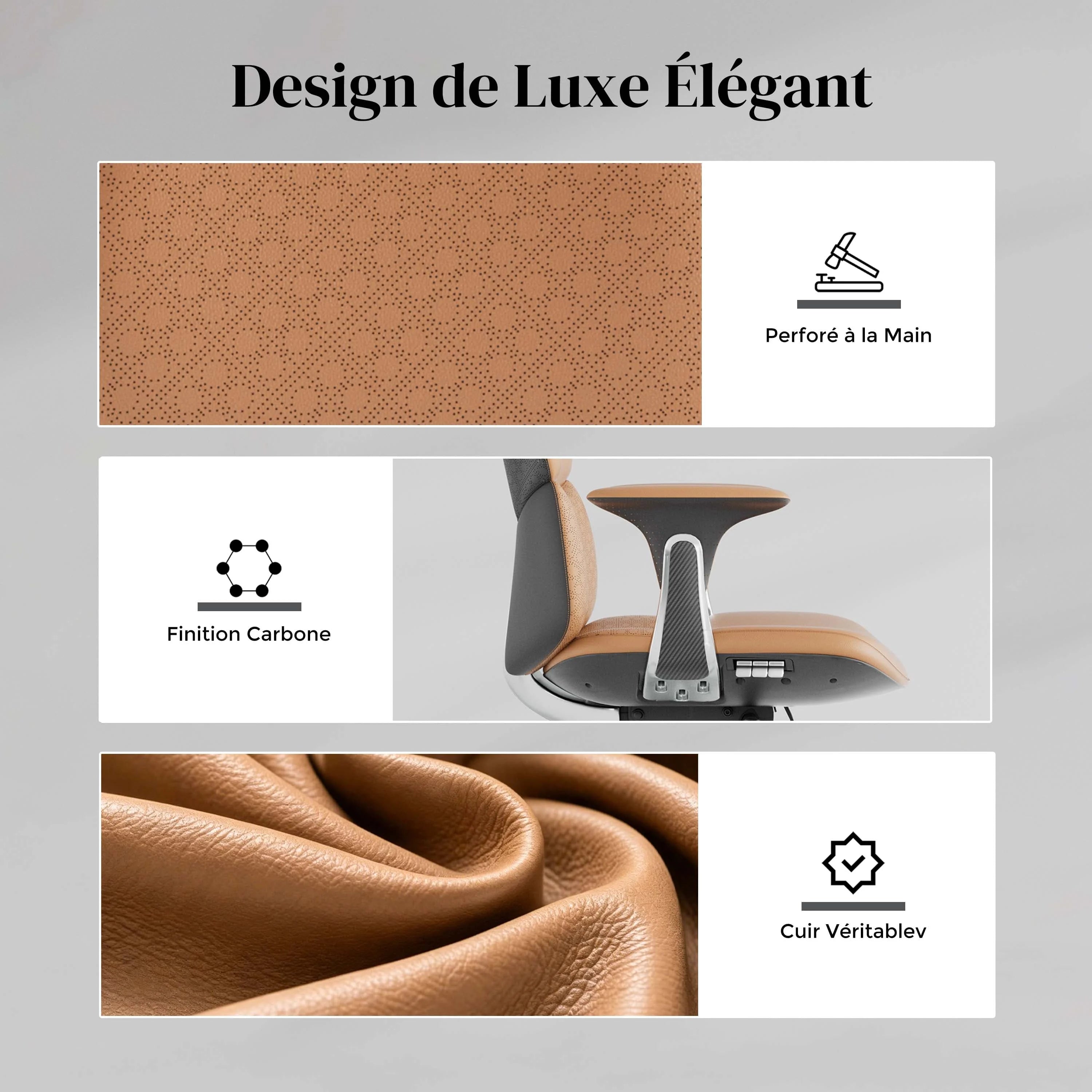 Nyla Chaise en Cuir avec Réglage Facile