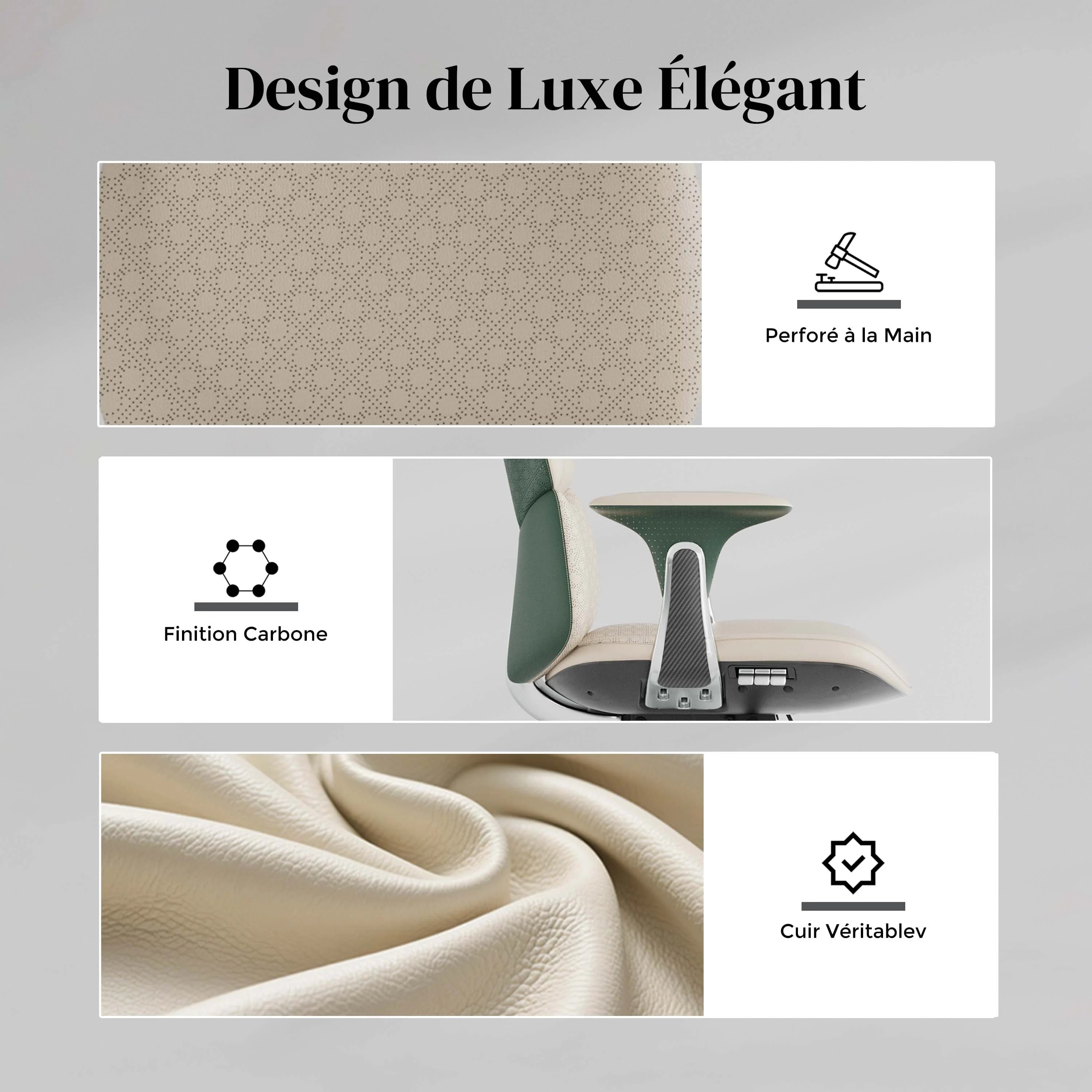 Nolan Chaise en Cuir avec Design Classique
