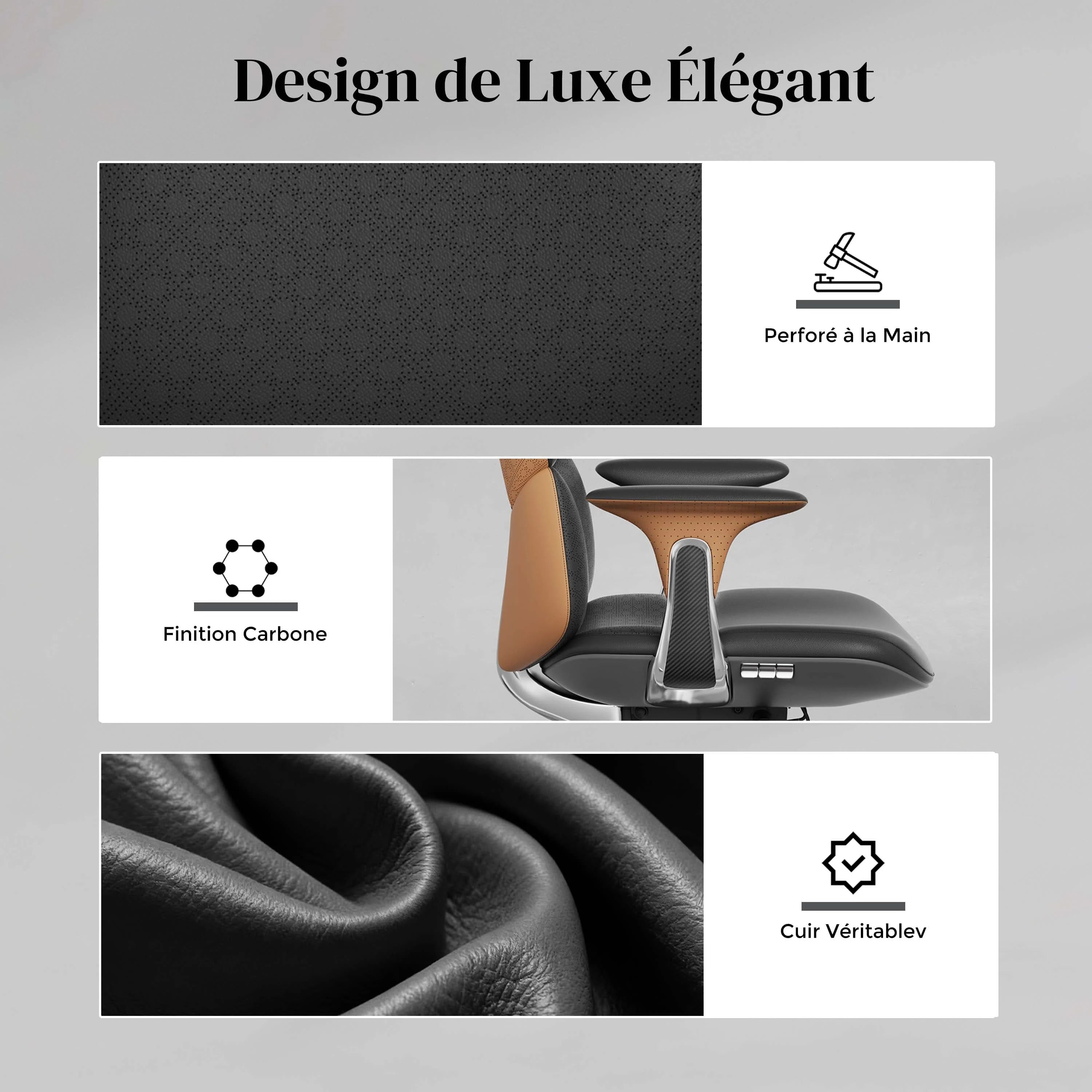 Nolan Chaise en Cuir avec Design Classique