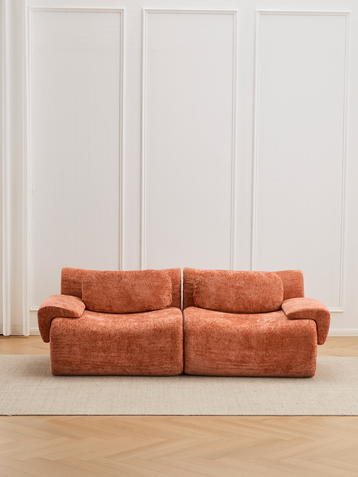 Nephele Canapé Sectionnel Compressé à Forme Ondulée - 2 Places