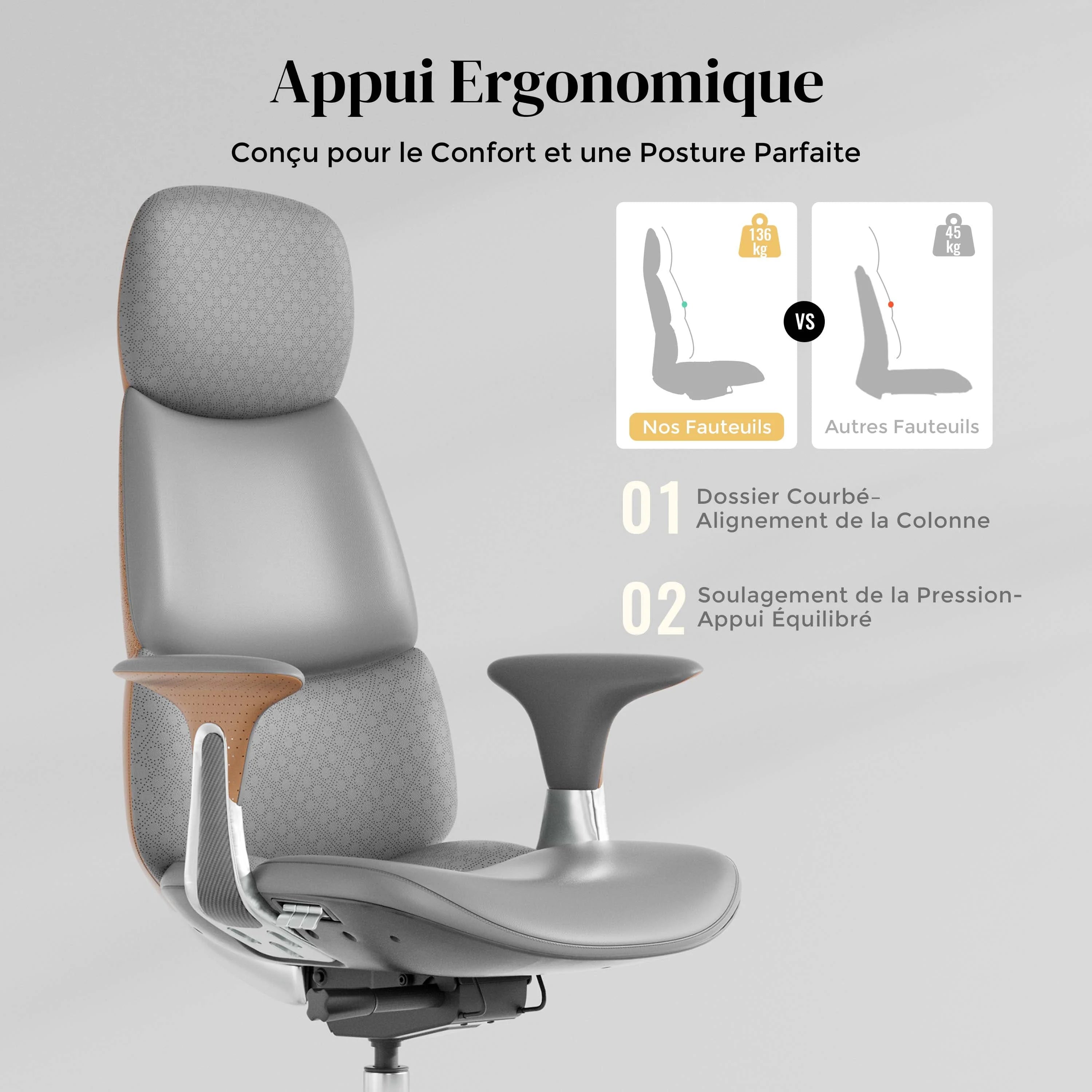Nolan Chaise en Cuir avec Design Classique