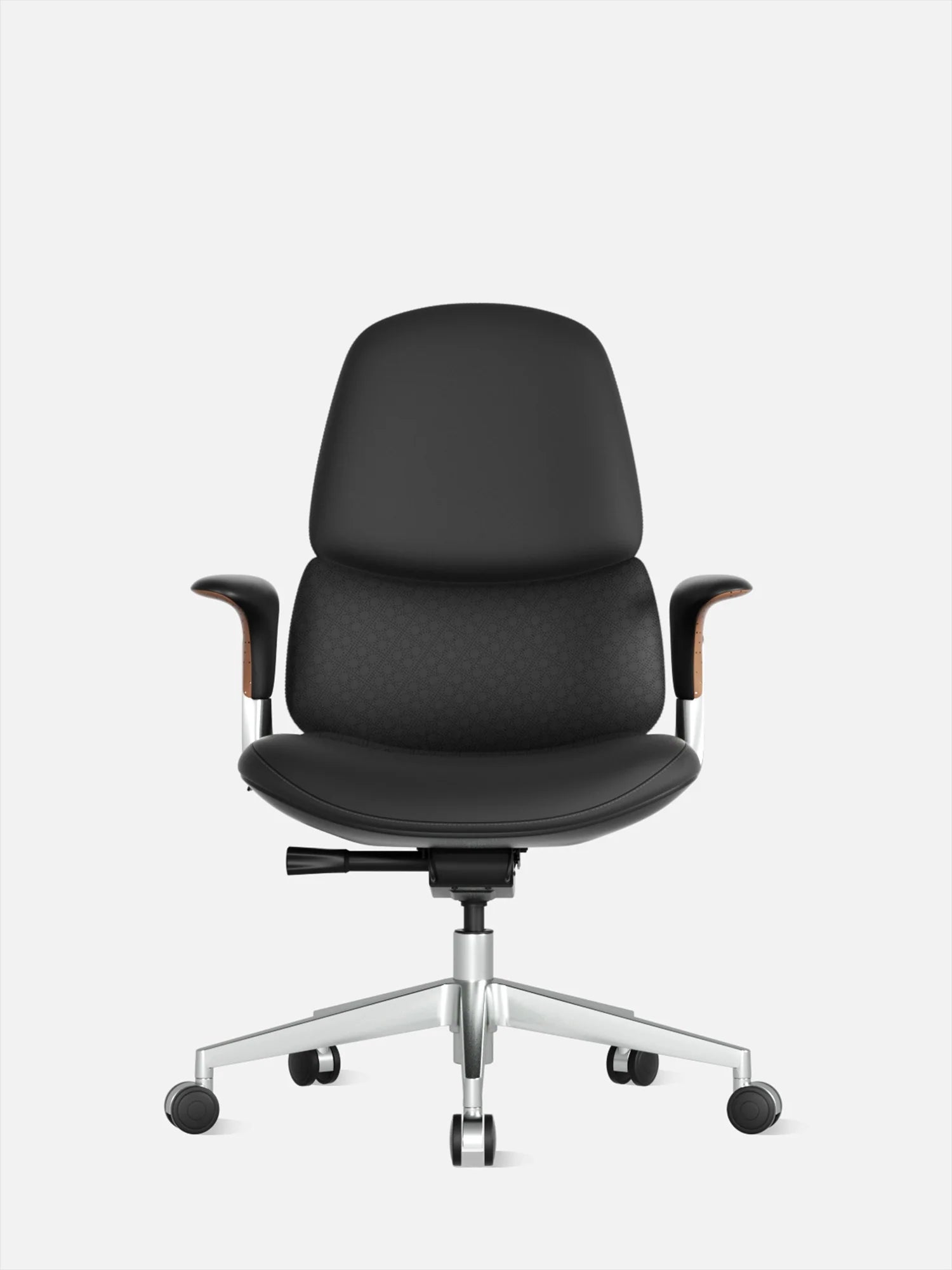 Nyla Chaise de bureau en cuir à dossier moyen