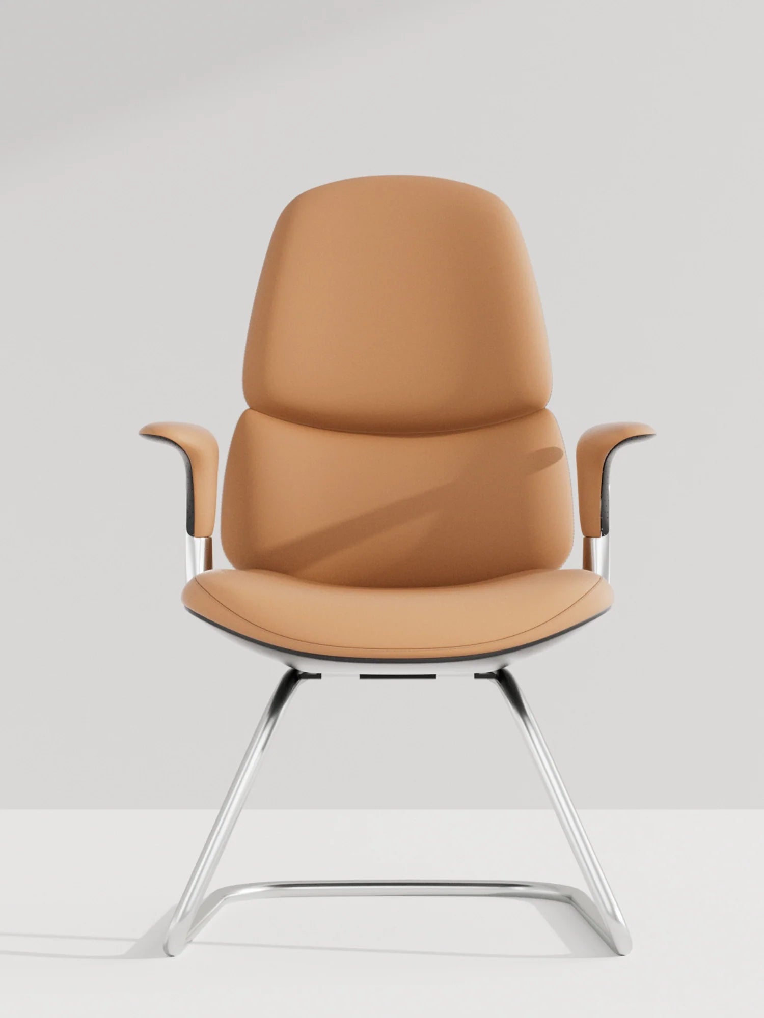 Nyla Chaise de bureau en cuir à dossier moyen