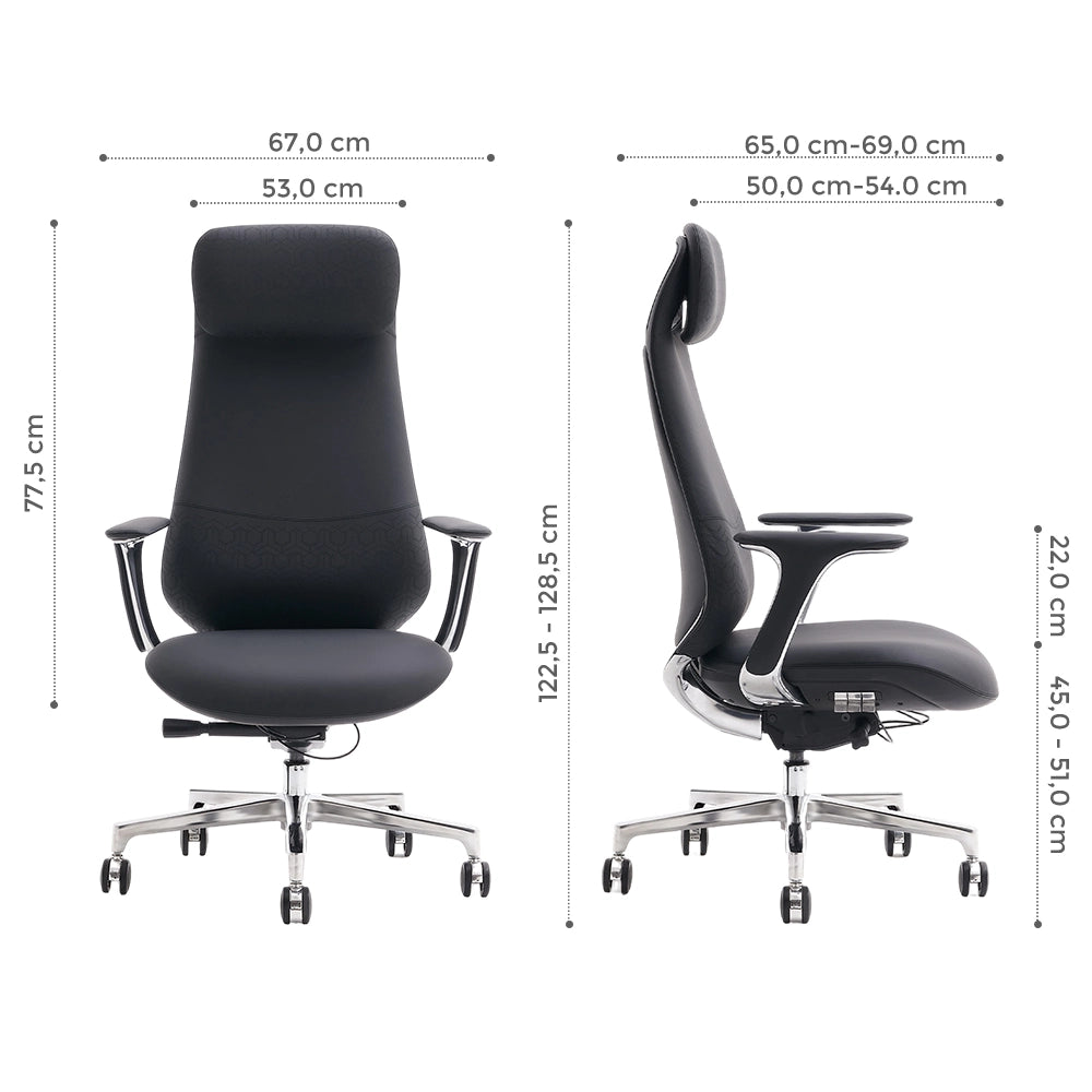 Neta Chaise en Cuir Premium avec Appuie-tête