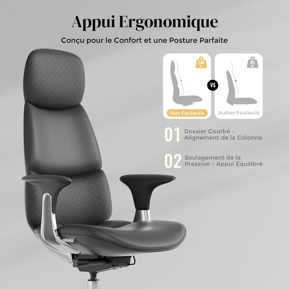 Nyla Chaise en Cuir avec Réglage Facile