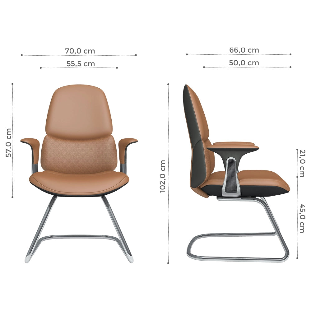 Neris Chaise de Bureau en Cuir Mi-Dossier avec Meilleur Rapport Qualité-Prix